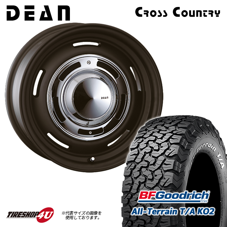 4本セット CRIMSON クリムソン DEAN CROSSCOUNTRY ブラック 16x6.5J 5/114.3 5/127 +15 +32 BFGoodrich KO2 225/70R16 ホワイトレター RAV4_画像1