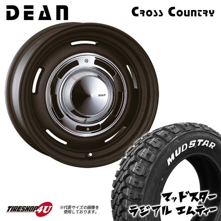 4本セット CRIMSON クリムソン DEAN CROSSCOUNTRY ブラック 16x6.0J 4/100 +42 MUDSTAR radial M/T MT 215/65R16 ライズ ロッキー_画像1