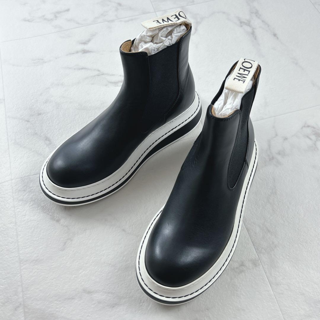 新品 LOEWE ロエベ ブーツ 37 サイドゴアブーツ チェルシーブーツ 黒