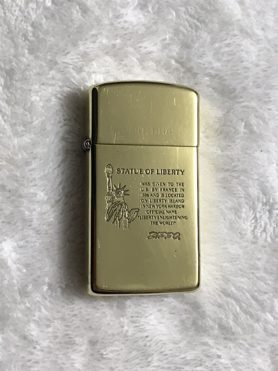 ZIPPO ジッポー ジッポ オイルライター ジッポライター SOLID BRASS ソリッドブラス ダブルイヤー　double year 1989年製 中古品　希少品