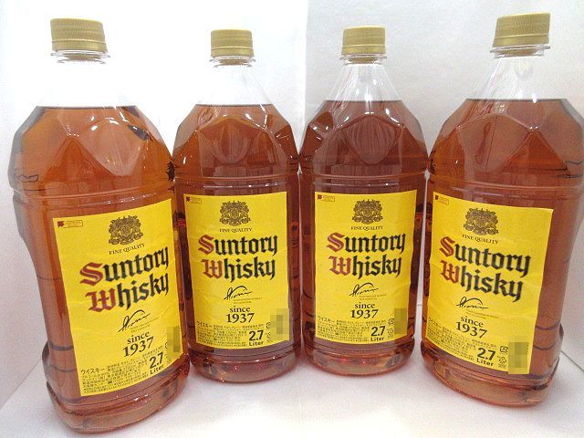 ☆SUNTORY サントリー ウイスキー 40% 角 角瓶 2.7L 4本セット 計10.8