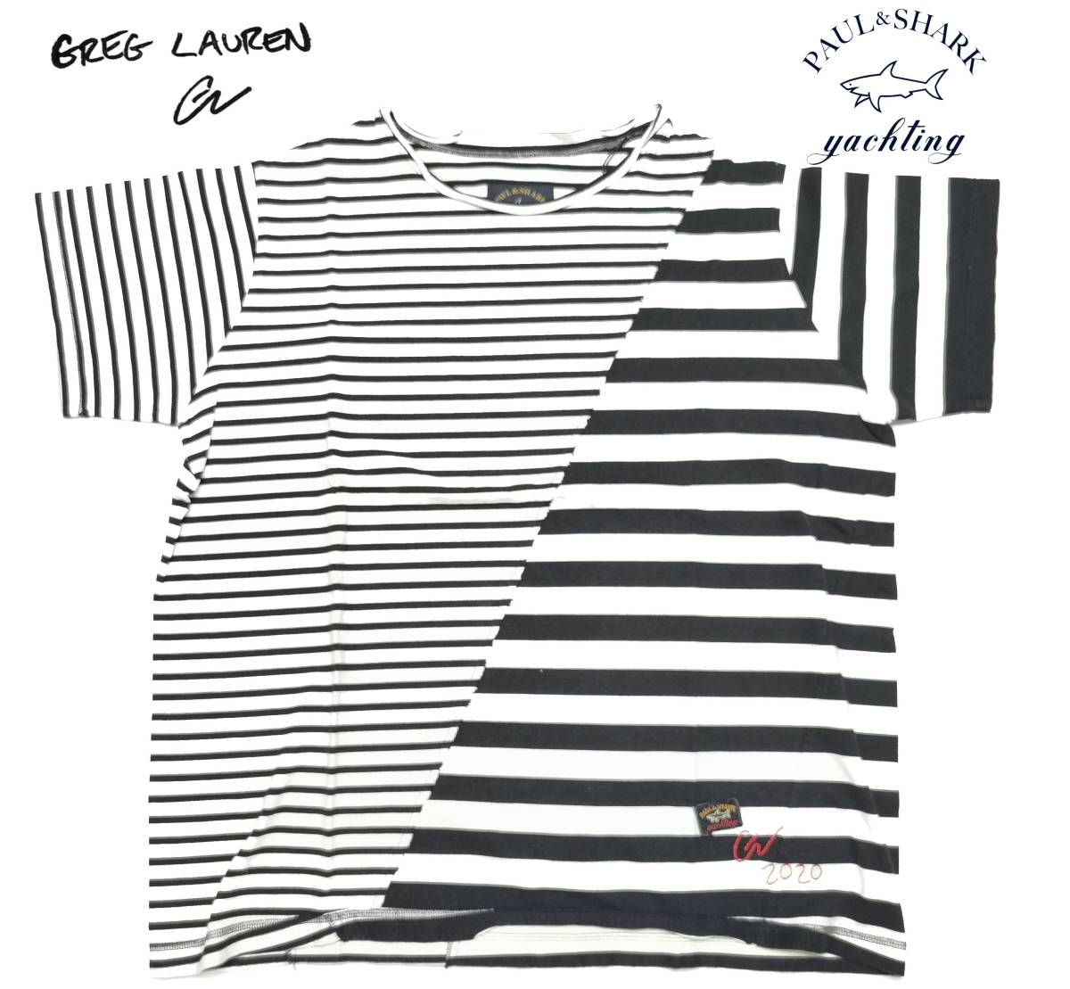 新品GREG LAUREN グレッグローレン PAUL&SHARK Tシャツ L-