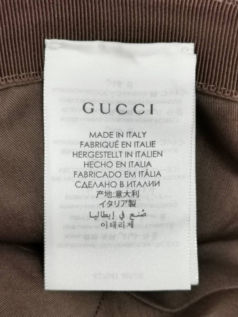 新品 GUCCI グッチ バケットハット キャップ 帽子 XL ロゴ 刺繍