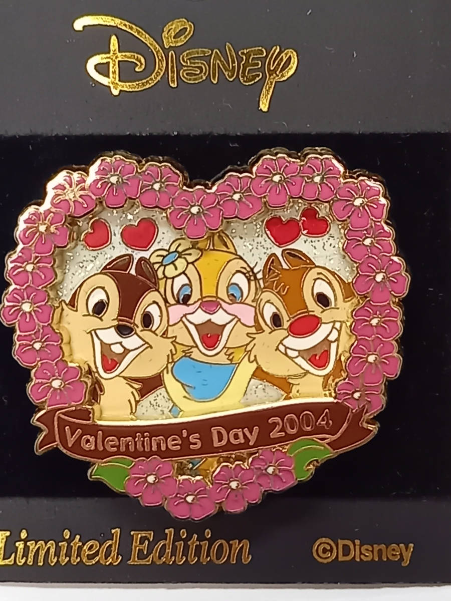 ○ ディズニー Disney pin チップ＆デール&クラリス バレンタインデー