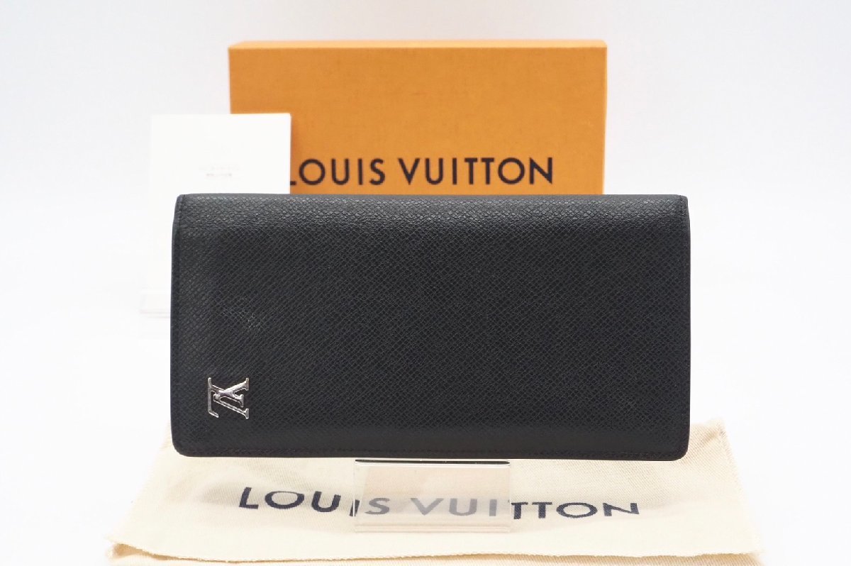 LOUIS VUITTON 二つ折り長財布 ポルトフォイユ ブラザ ブラック 黒-