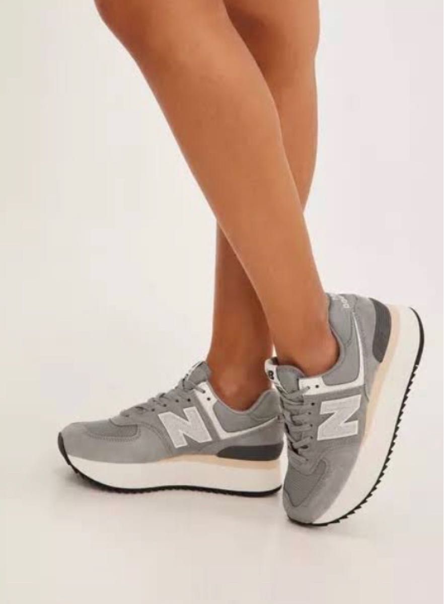 国内完売サイズ NEW BALANCE WL574ZBA 厚底スニーカー 22.5cm