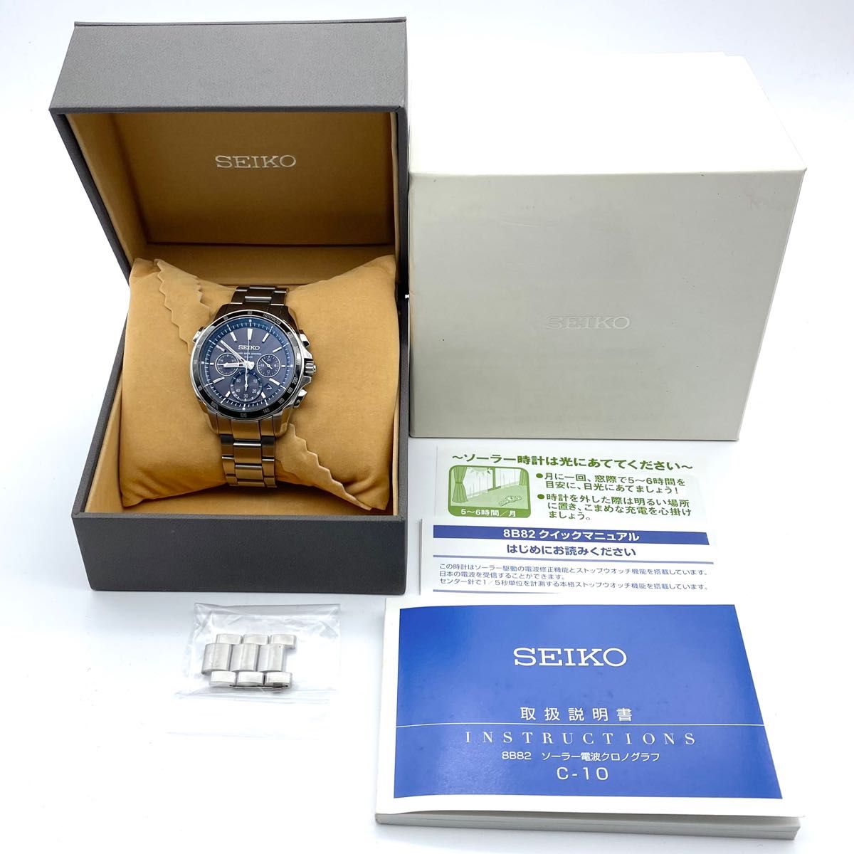 良品☆稼働 SEIKOセイコー ブライツ チタン クロノグラフ メンズ腕時計