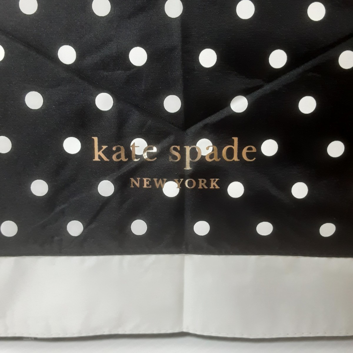 新品 タグ付き ケイトスペードニューヨーク kate spade NEW YORK 晴雨兼用傘 折り畳み傘 ドット黒_画像3