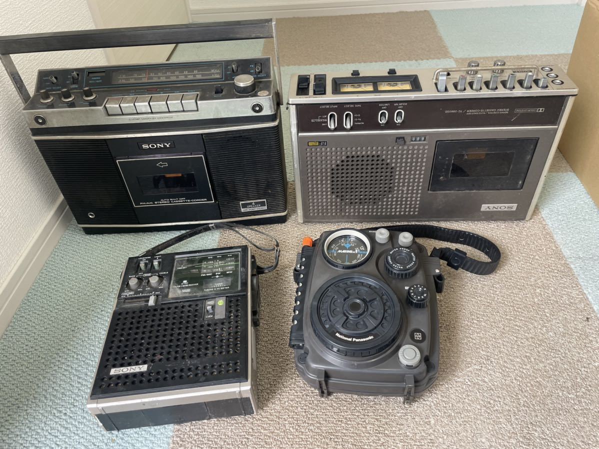 現状品 SONY ソニー カセットテープレコーダー TC-2860SD cf-2580 icf-5500 National Panasonic RF-622。4点まとめ_画像2
