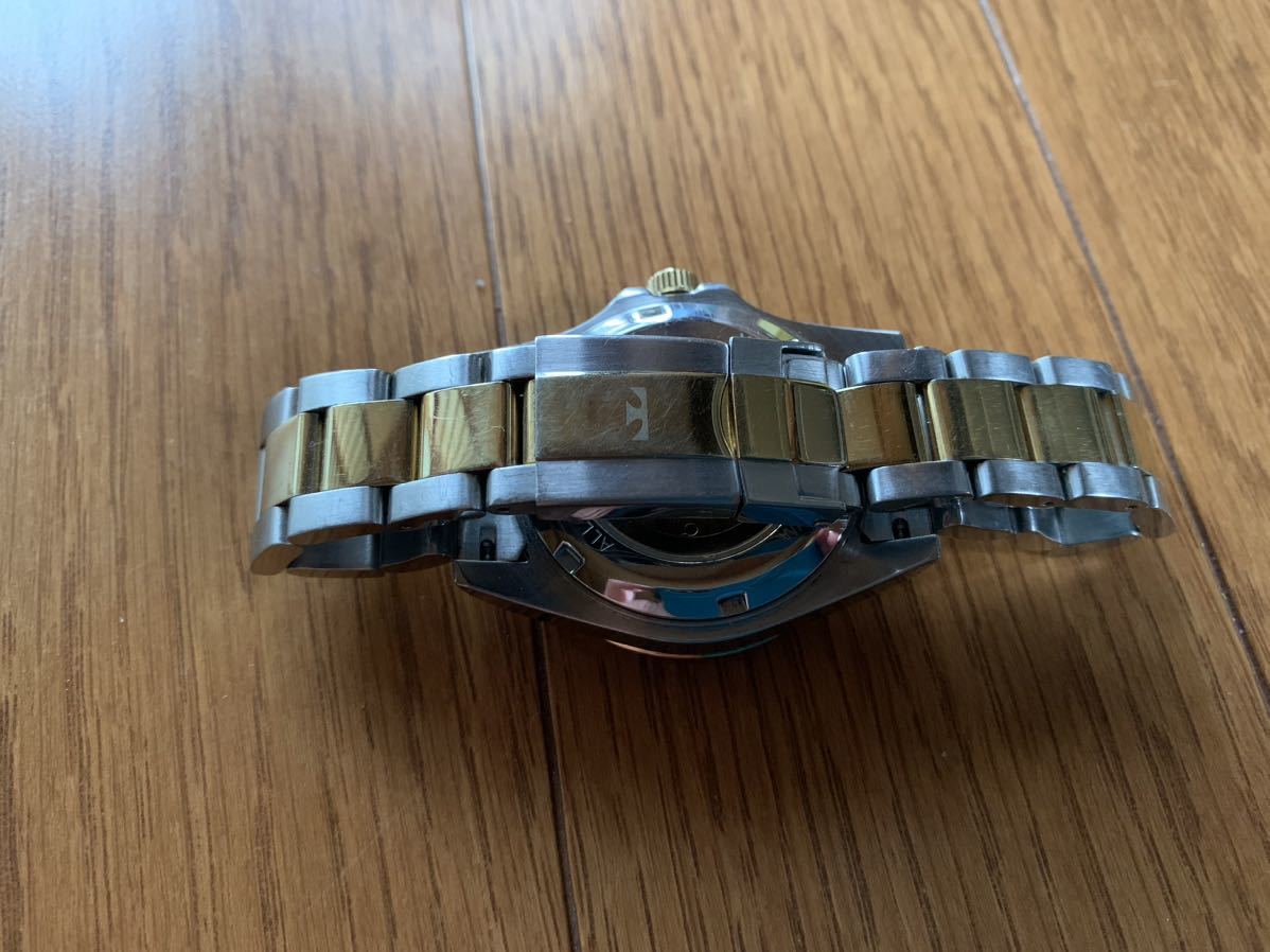  Tecnos самозаводящиеся часы TAM609 дайвер комбинированный Date обратная сторона каркас синий циферблат 