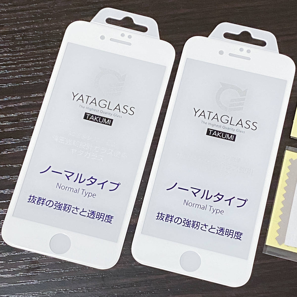 90%OFF iPhone8 ノーマル：白 2枚 3D保護ガラス 全面シリコン吸着 YATAGLASS（ヤタガラス）TAKUMI 新品_画像2