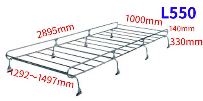 ハイエースワゴン H1# 標準ルーフ(標準幅) ルーフキャリア L550 タフレック TUFREQ キャリア_画像2