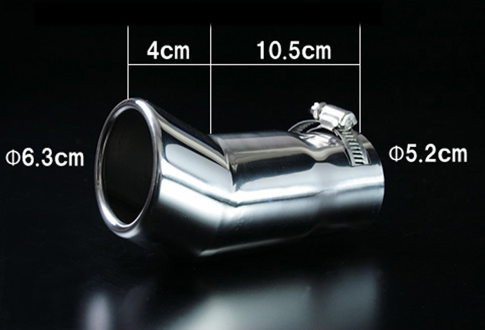  all-purpose muffler cutter single type 1 pcs silver downward tip-up made of stainless steel band type 32mm~52mm