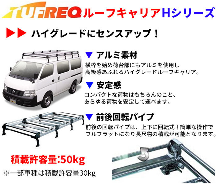 サクシード NCP16# 全車 ルーフキャリア HF431D タフレック TUFREQ キャリア_画像3