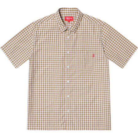 美品 19SS Supreme Plaid S/S Shirt Sサイズ プレイド 半袖 チェック シャツ White ホワイトの画像1
