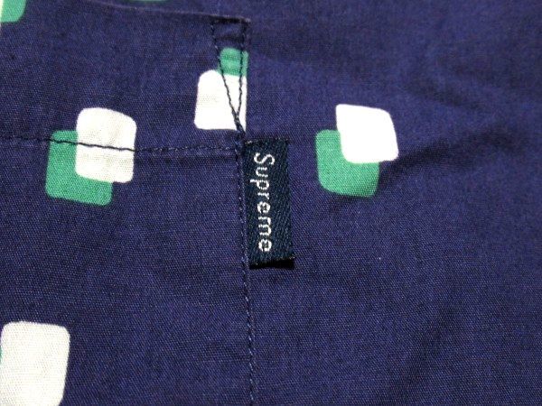 Supreme Squares Shirt Sサイズ スクエア シャツ Navy ネイビー_画像5