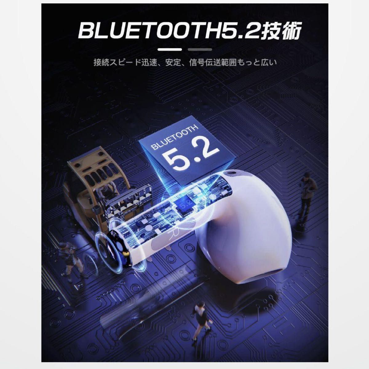 ワイヤレスイヤホン　APro8  Bluetooth5.2＋EDR  人気カラー☆レッド☆   完全ワイヤレス
