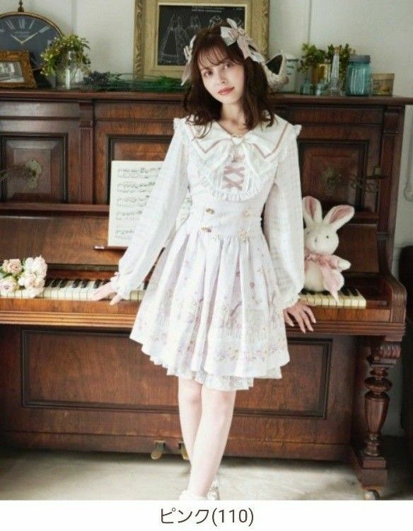 ♥LIZLISA Melody Bunny柄ワンピース - ワンピース ♥LIZLISA Melody Bunny柄ワンピース - ワンピース