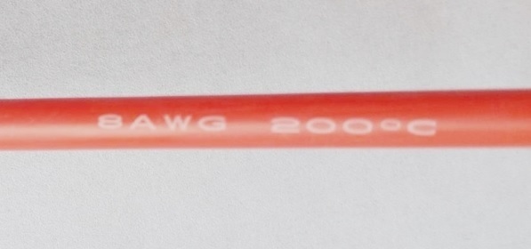 シリコンケーブル8AWG（8sq相当）インバーターバッテリー接続ケーブル赤！10cm単位90円！_画像4