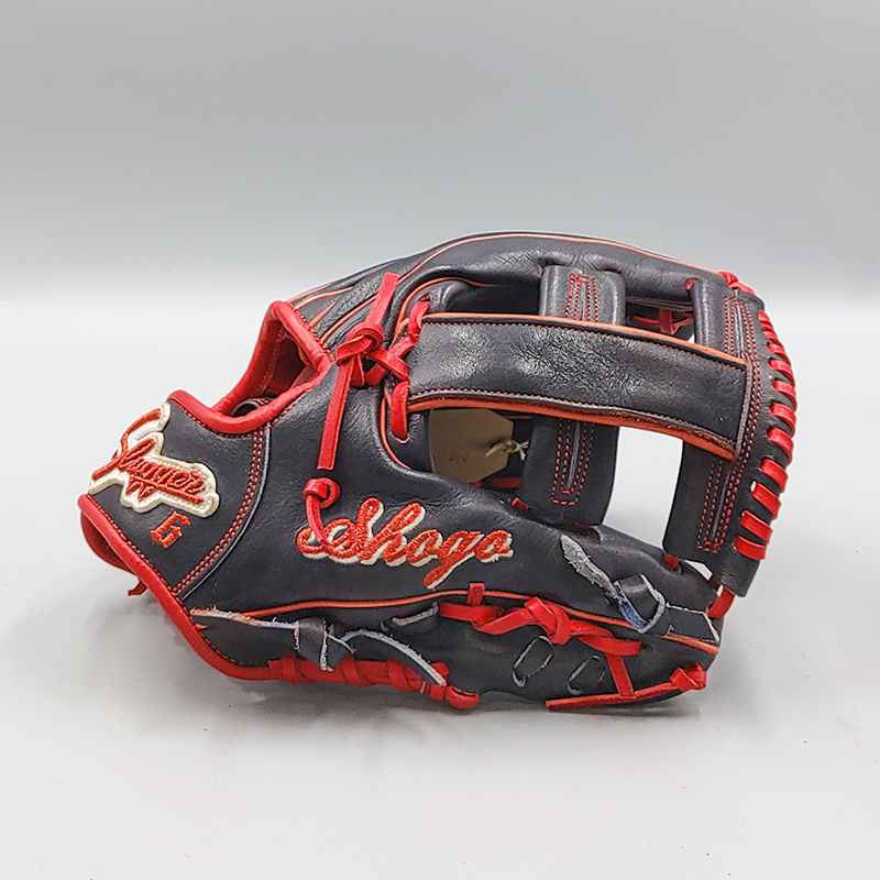 【デザインリメイク済み】 スラッガー 軟式グローブ / 内野手用 型付け済み (slugger グラブ)[KA279]_画像4