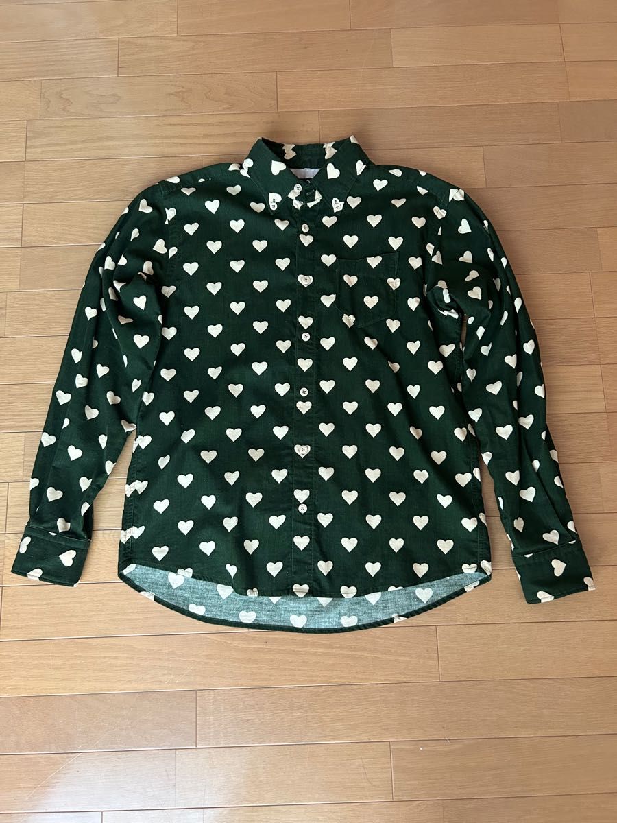 DRESS HIPPY DH-HEART L/S SHIRT GREEN(ドレスヒッピー・DHハートロングスリーブシャツ・グリーン