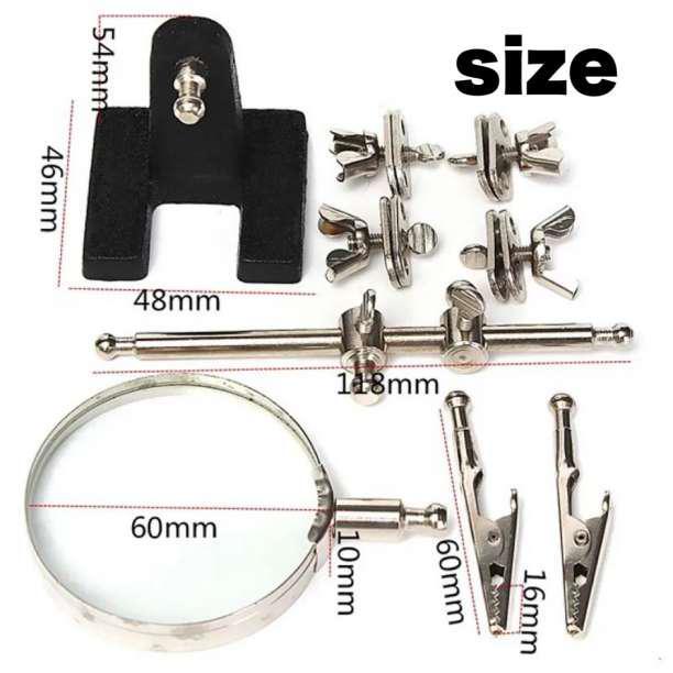  tool Clipper 2 nail type magnifier magnifying glass fixation clip assistance tool precise work Y1