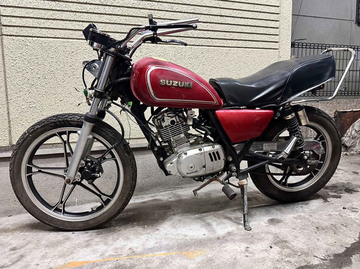 1スタ!スズキ gn125 2f 車体 書付き レストアベース ジャンク 部品
