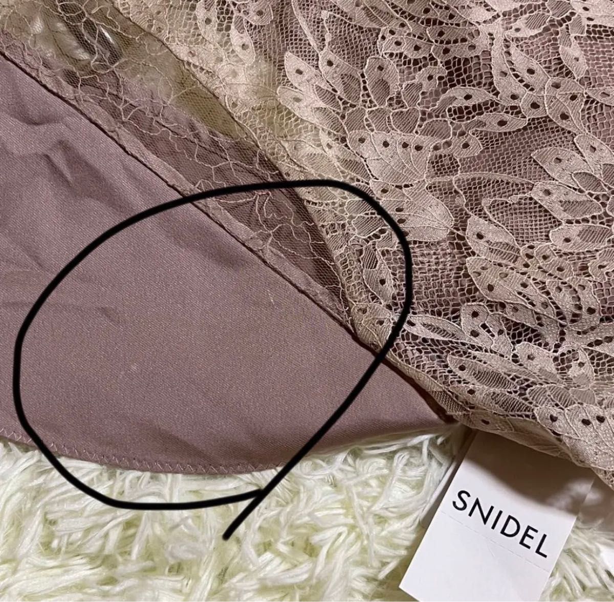 snidel スナイデル バックシャンレースドレス ロングワンピース クルーネック 20SS