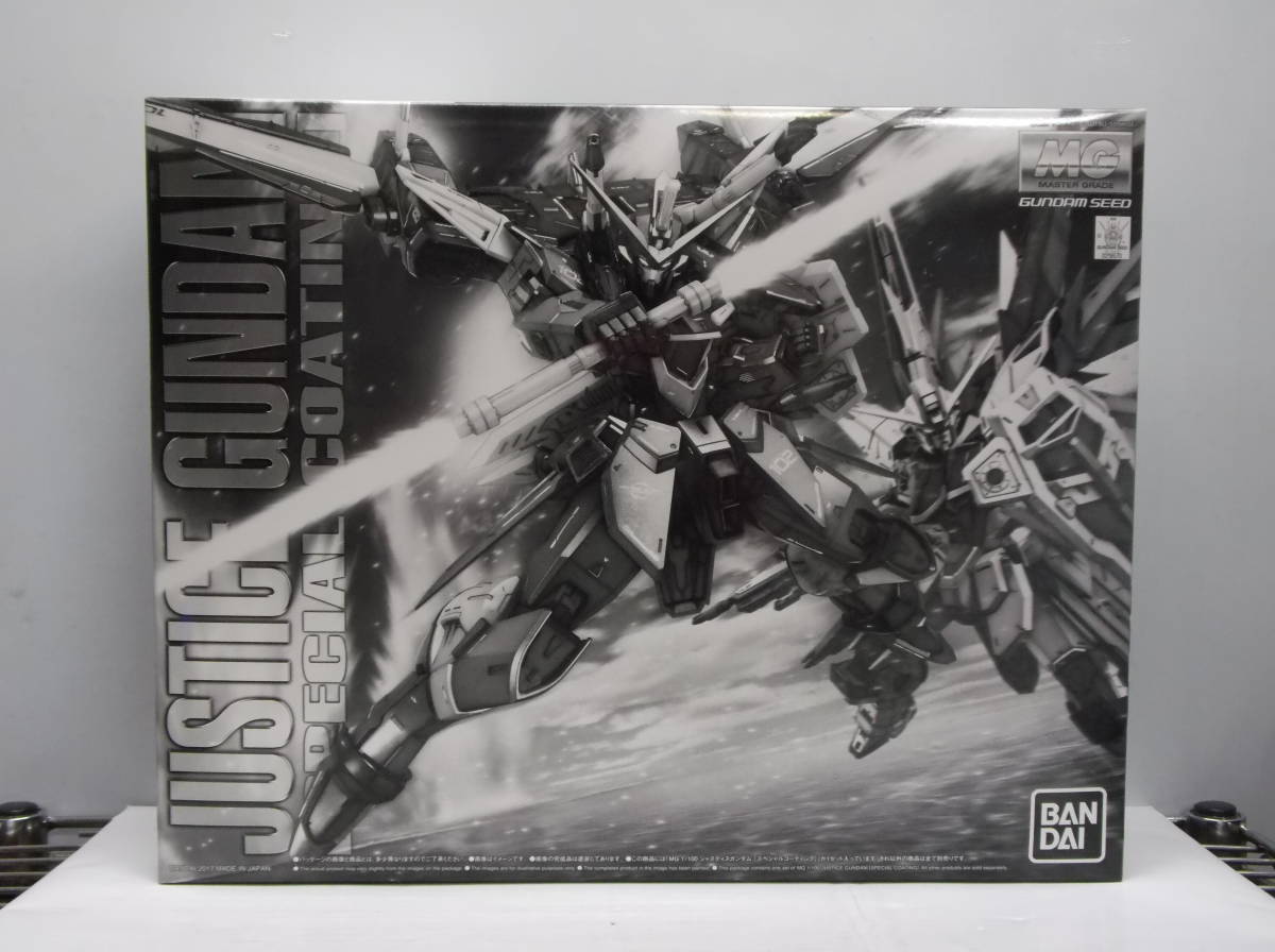 新款MG 1/100 Justice Gundam特別塗層塑料模型愛好網上商店有限公司Bandai Unassembled Unpainted未開封    原文:新品 MG 1/100 ジャスティスガンダム スペシャルコーティング プラモデル ホビーオンラインショップ限定 バンダイ 未組立 未塗装 未開封