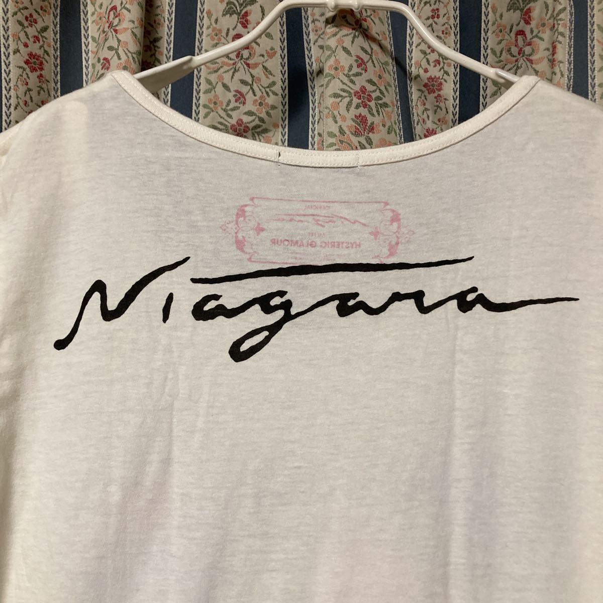 ヒステリックグラマー ナイアガラ イラスト NiagaraカクテルプリントTシャツ ガール柄 半袖Tシャツ D.A.M. ロックT バンドT_画像4