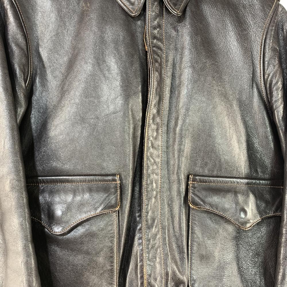 中古】REAL McCOY'S A-2 フライトジャケット 36 ブラウン 30-1415