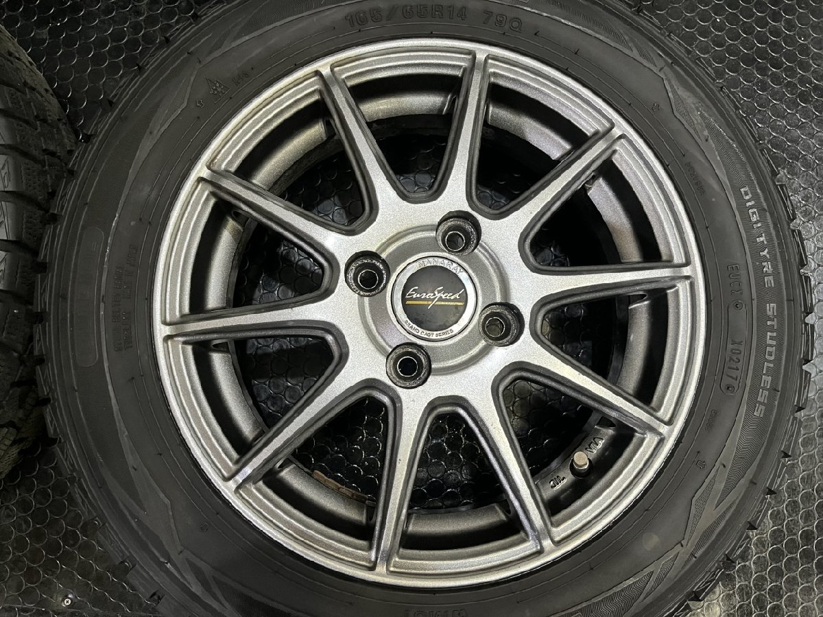 【DUNLOP WINTER MAXX WM01 165/65R14】スタッドレス【Euro Speed 14インチ 4.5J4HPCD100+45】デリカD:2 ソリオ等　(TF054)_画像4