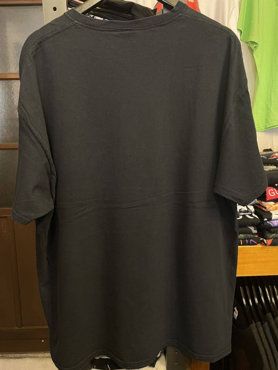 ★USA古着　グッド！　メッセージ系　英字プリント　Tシャツ 黒　BLACK FRUIT OF THE LOOM 2XL 大きいサイズ