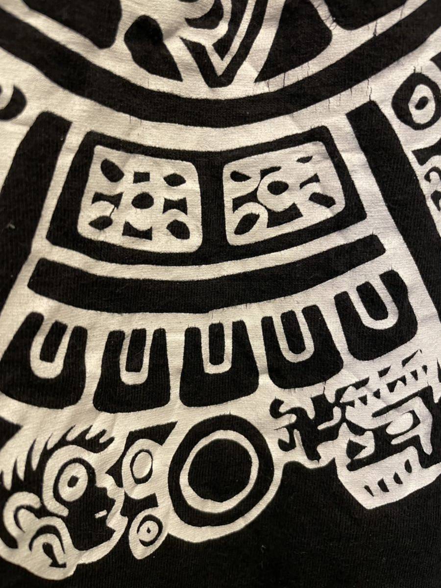 ★USA古着　マヤ暦　Aztec calendar バックプリント　Tシャツ 黒　BLACK ALSTYLE 3XL 大きいサイズ_画像5