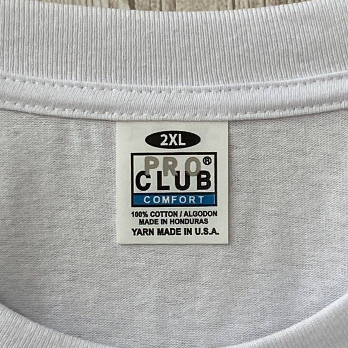 【新品未使用】PROCLUB プロクラブ COMFORT コンフォート 5.8oz 無地半袖Tシャツ 白２枚セット 2XLサイズ_画像5