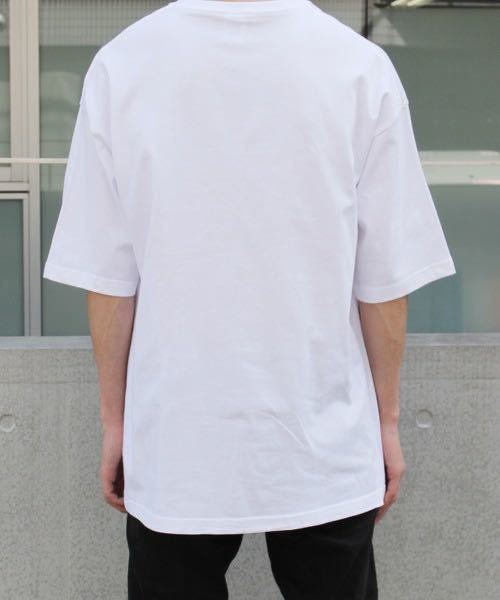 新品未使用 ユナイテッドアスレ ビッグシルエット ポケット付き 無地 半袖Tシャツ 白 M サイズ UNITED ATHLE ホワイト クルーネック_画像7