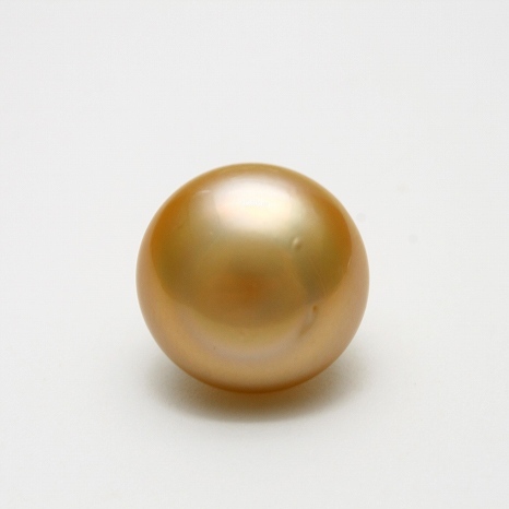 南洋白蝶真珠パールピアス　シングルデザイン　15mm　ナチュラルゴールドカラー　K18製