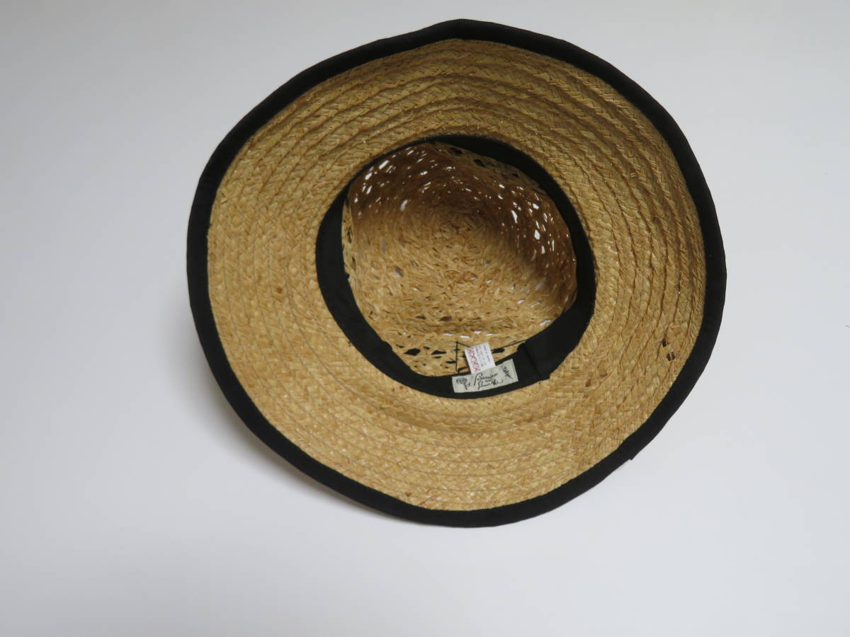 日本製 バラ色の帽子 ラフィア100% made in japan お洒落なデザイン メンズ レディース スポーツキャップ ハット 1個_画像5