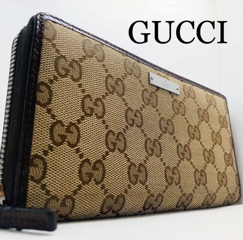 美品】グッチGUCCI ラウンドファスナー 長財布 GGキャンバス レザー ダークブラウン 小銭入れ メンズ レディース ウォレット JChere雅虎拍卖代购 GUCCI グッチ 長財布 キャンバスレザー ラウンドファスナー 茶色ブラウン