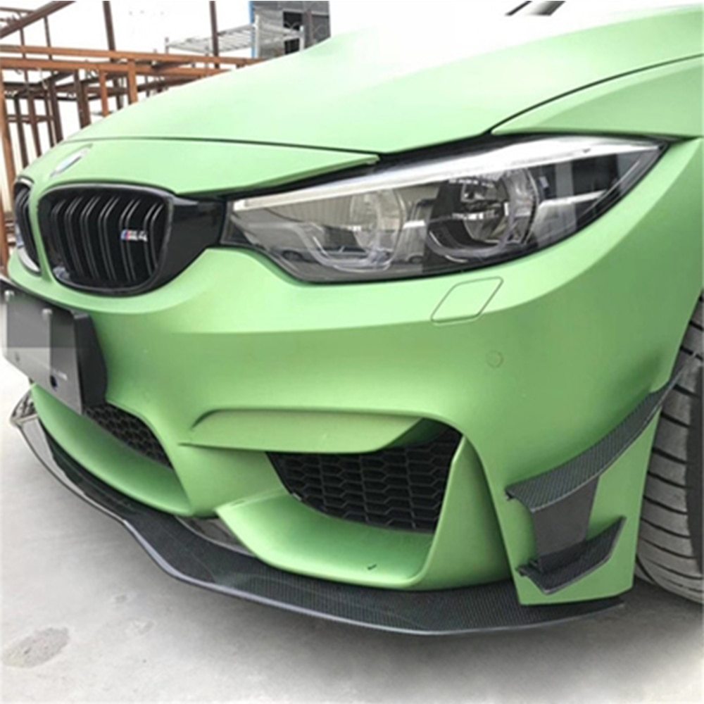 BMW F80 M3 F82 M4 フロント バンパー リップ スプリッター スポイラー ステッカー カーボンファイバー アクセサリー 外装 カスタム_画像6