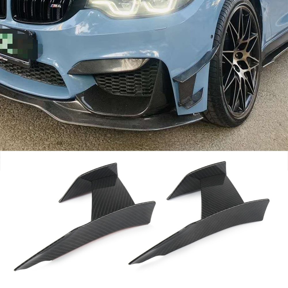 BMW F80 M3 F82 M4 フロント バンパー リップ スプリッター スポイラー ステッカー カーボンファイバー アクセサリー 外装 カスタム_画像1