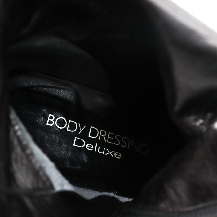 ボディドレッシングデラックス ロングブーツ 本革レザー 日本製 シューズ 靴 黒 レディース 23.5cmサイズ ブラック BODY DRESSING Deluxe_画像3