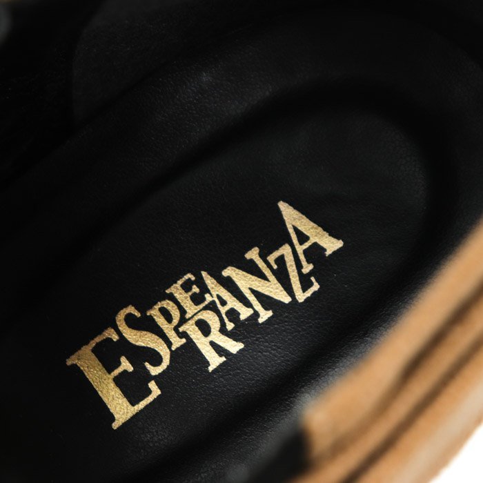 エスペランサ ブーティ 良品 スエード調 ハイヒール ショートブーツ ベルト シューズ 靴 レディース Lサイズ ベージュ ESPERANZA_画像3