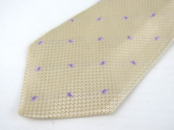  Junko Shimada brand necktie fine pattern pattern peiz Lee silk made in Japan men's white JUNKO SIMADA