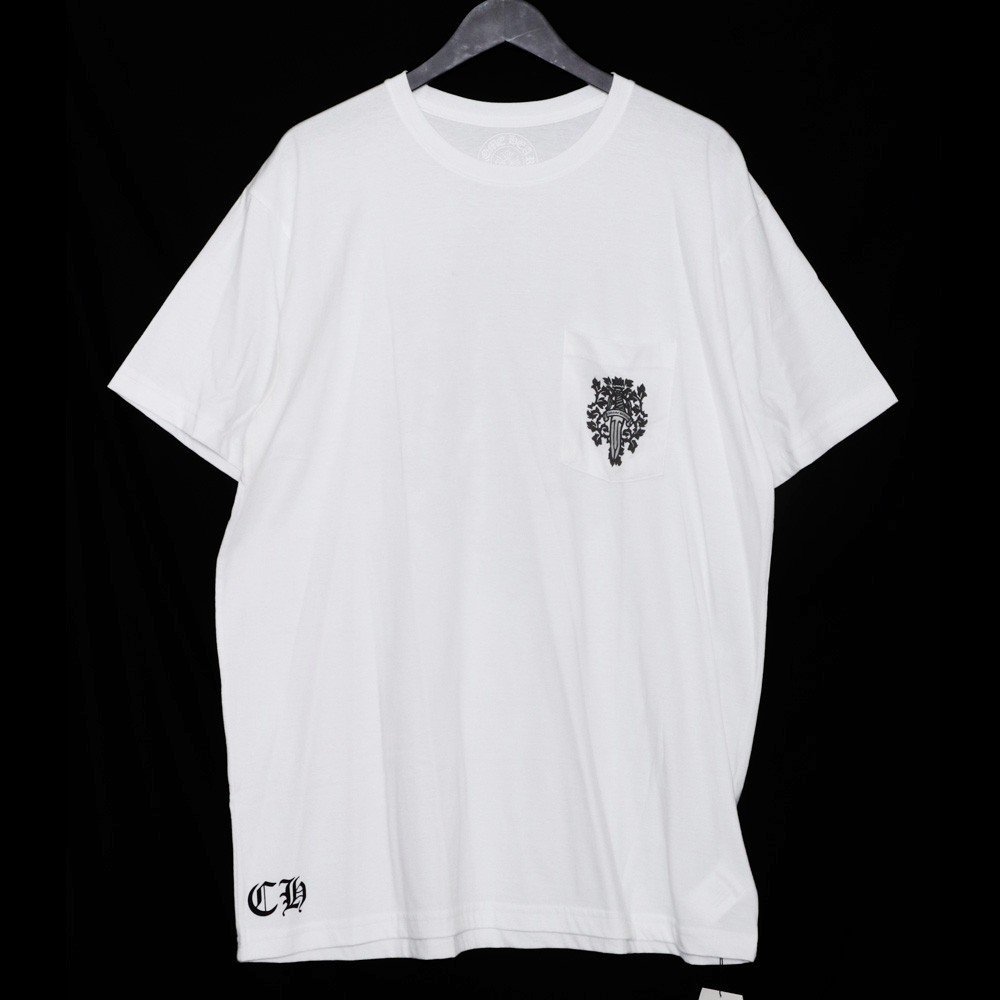 CHROME HEARTS バックダガープリントポケットTシャツ XLサイズ ホワイト 2212-304-0735 半袖カットソー