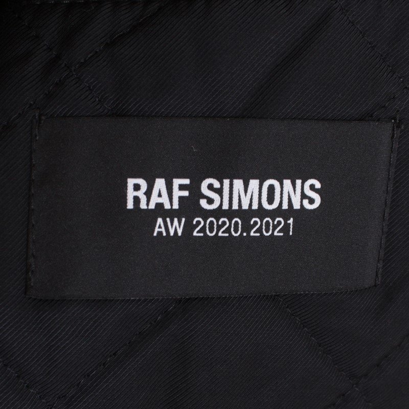 RAF SIMONS 20AW Short American Bomber Jacket サイズ44 レッド 202-620A-20021 ラフシモンズ スタジアムボンバージャケット スタジャン_画像4