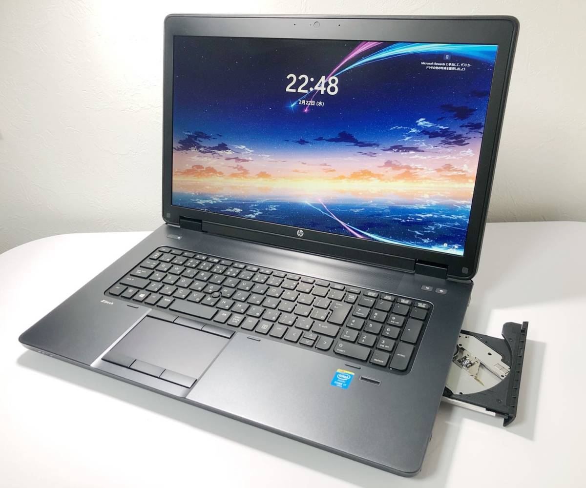 HP ZBook 17 G2 Core i7/4810MQ новый товар SSD1TB+HDD1TB память 32GB большой мощности 17.3 type FuHD Blu-ray NVIDIA Quadro K4100M Win11Pro Office2021