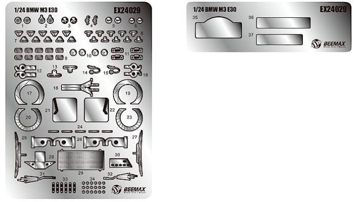 プラッツ/BEEMAX 1/24 レーシングシリーズ BMW M3 E30 1987 ツール・ド・コルス ラリー ウィナー用 ディテールアップパーツ プラモデル用パ_画像4