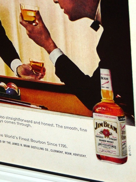 1964年 USA 洋書雑誌広告 額装品 Jim Beam (A4size) / 検索用 Bourbon バーボン ジムビーム 店舗 装飾 ガレージ ディスプレイ_画像4