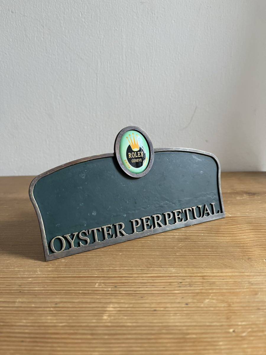 Rolex ロレックス oyster perpetual ディスプレイ ビンテージ プレート スイス製 販売店用　shop display vintage sign plate swiss made